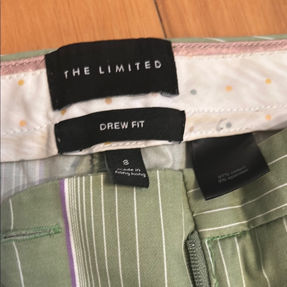 The Limited Green Striped Boot Cut Pants - Picture 2 of 5